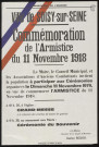 SOISY-SUR-SEINE. - Commémoration de l'armistice du 11 novembre 1918 (1979). 