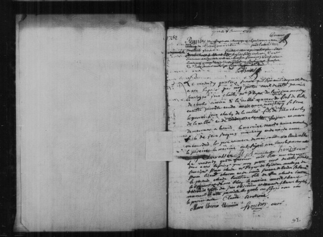 CHATIGNONVILLE. Paroisse Saint-Mamert : Baptêmes, mariages, sépultures : registre paroissial ; naissances, mariages, décès (1751-an II). 