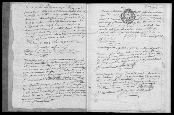 AUVERNAUX. - Registres paroissiaux : baptêmes, mariages, sépultures (1763-1776). 