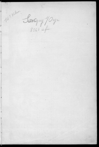 SAVIGNY-SUR-ORGE. - Matrice des propriétés non bâties : folios 8367 à 8867 [cadastre rénové en 1957]. 