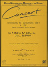 EVRY. - Concert : Ensemble Aleph, 17 décembre 1989. 