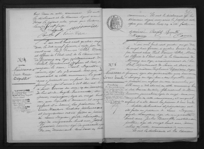 MORSANG-SUR-ORGE. Naissances, mariages, décès : registre d'état civil (1890-1896). 