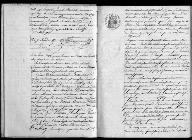 ETAMPES. Mariages : registre d'état civil (1870). 