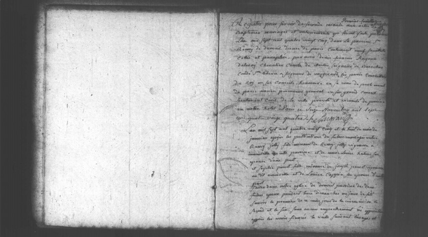 MAINVILLE (DRAVEIL). Paroisse Saint-Rémy : Baptêmes, mariages, sépultures : registre paroissial (1785-1792). 