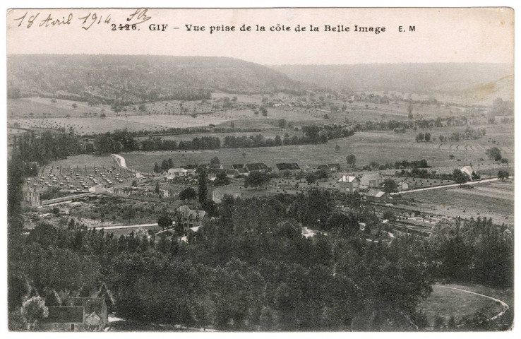 GIF-SUR-YVETTE. - Vue prise de la côte de la Belle Image, 18 avril 1914. 
