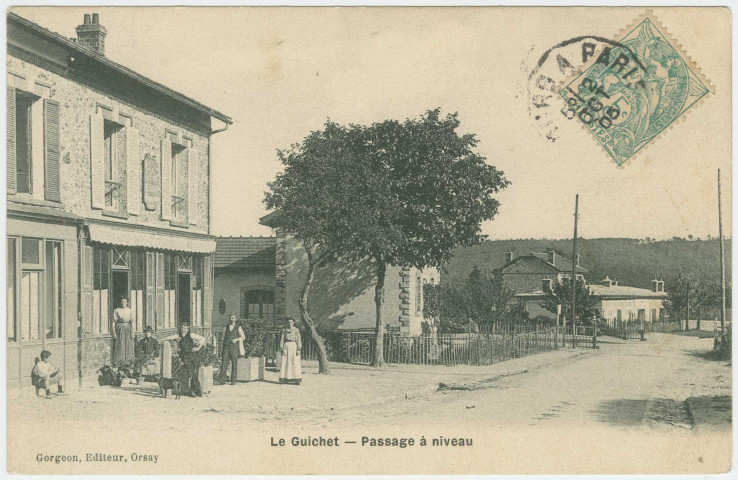 ORSAY. - Le Guichet. Passage à niveau. Edition Gorgeon, 1905, 1timbre à 5 centimes. 