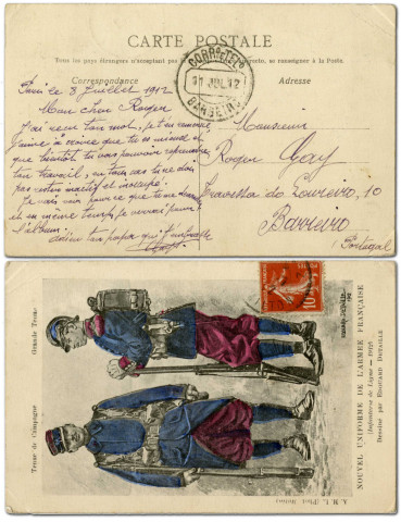 Photographies, cartes vues et correspondances sur cartes, 1912, 1915-1919, album.