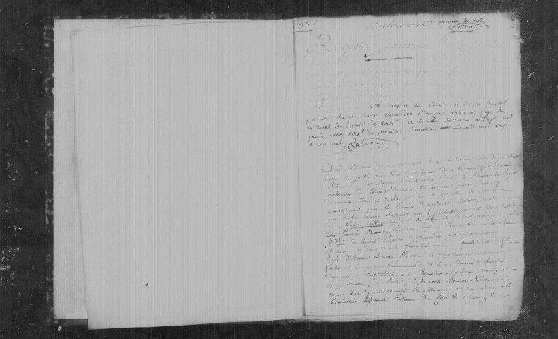 BALLANCOURT-SUR-ESSONNE. Naissances, mariages, décès : registre d'état civil (1792-an VII). 