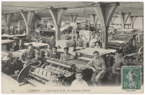 CORBEIL-ESSONNES. - Corbeil - Imprimerie Crété, les anciennes galeries. Editeur ND, 1914, 1 timbre à 5 centimes. 
