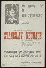 SAINTE-GENEVIEVE-DES-BOIS.- Récital du pianiste Stanislav Neuhaus, Salons de l'Hôtel-de-Ville, 29 janvier 1971. 