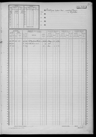 MAROLLES-EN-HUREPOIX. - Matrice des propriétés non bâties : folios 495 à la fin [cadastre rénové en 1940]. 