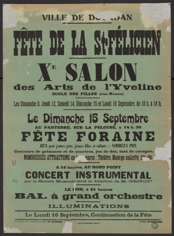 DOURDAN. - Fête de la Saint-Félicien, [8 septembre-16 septembre 1930]. 