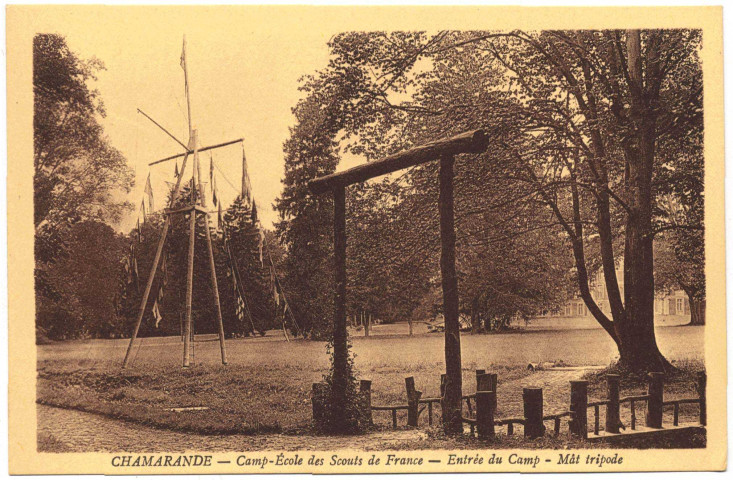 Chamarande, camp-école des Scouts de France : cartes postales [1930]