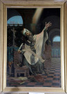 tableau : saint Augustin en prière