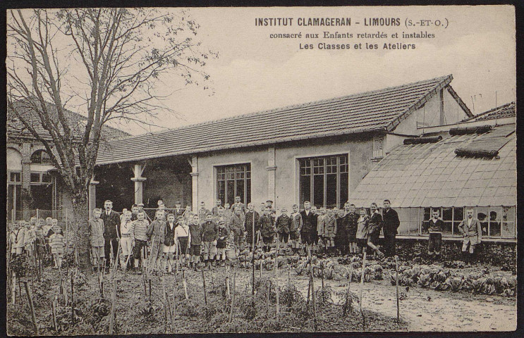 LIMOURS.- Institut Clamageran, consacré aux enfants retardés et instables : les classes et les ateliers [1920-1930]. 