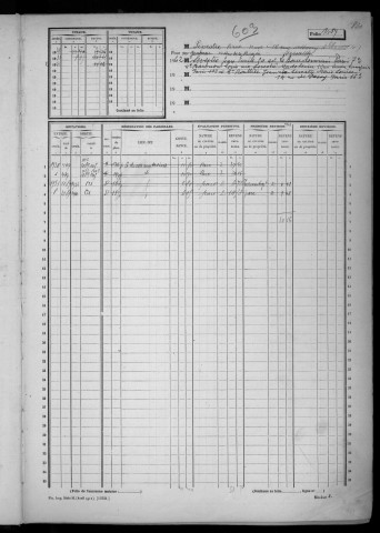 DOURDAN. - Matrice des propriétés non bâties : folios 1089 à la fin [cadastre rénové en 1967]. 