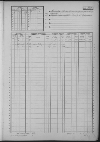 VERRIERES-LE-BUISSON. - Matrice des propriétés non bâties : folios 501 à 1101 [cadastre rénové en 1936]. 