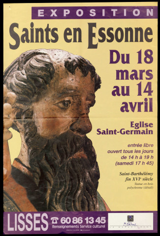 LISSES. - Exposition : Saints en Essonne, Eglise Saint-Germain, 18 mars-14 avril 1996. 