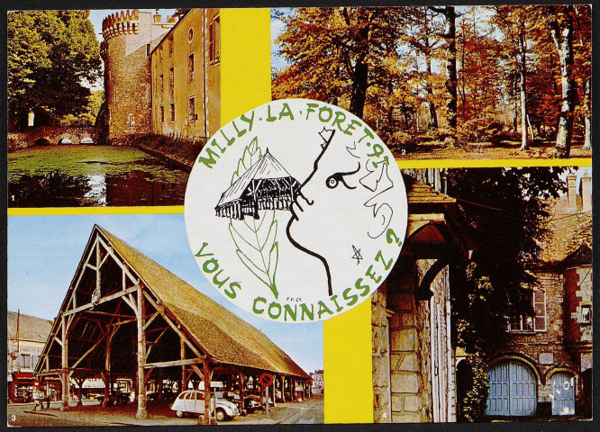 MILLY-LA-FORET.- Le château des Sires de Graville, la forêt en automne, les halles et la maison de Jean Cocteau [1972-1980].