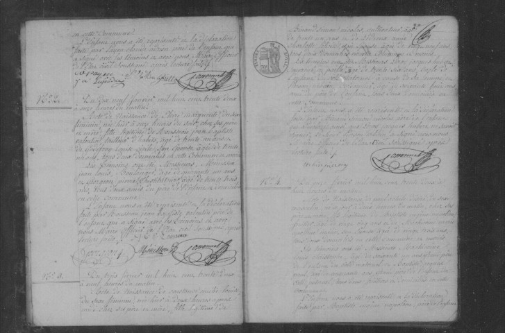 LEUVILLE-SUR-ORGE. Naissances, mariages, décès : registre d'état civil (1832-1841). 