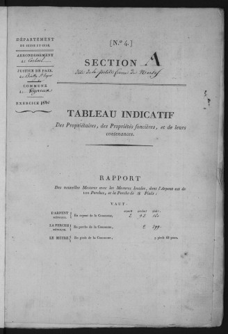 VIGNEUX-SUR-SEINE. - Tableau indicatif [cadastre rénové en 1958]. 