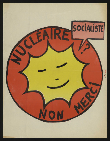 Essonne [Département].- PARTI SOCIALISTE UNIFIE. Nucléaire socialiste ? ... Non merci (1975). 