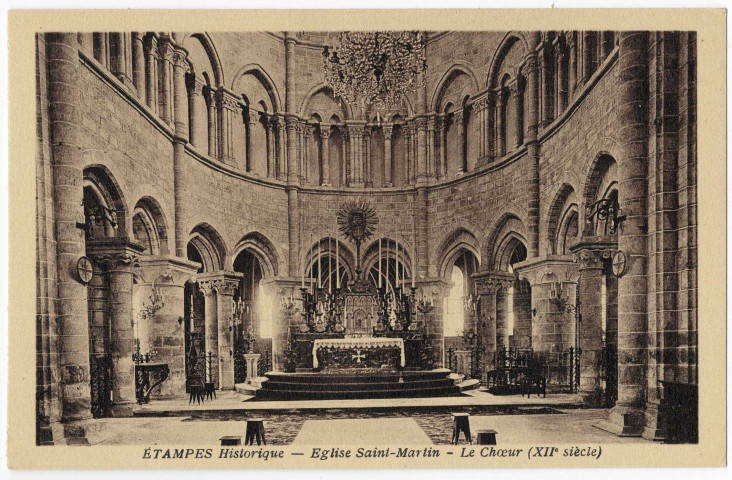 ETAMPES. - Eglise Saint-Martin - le choeur, sans date. Editeur Rameau. 
