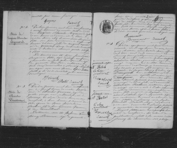 BOURAY-SUR-JUINE. Naissances, mariages, décès : registre d'état civil (1861-1875). 