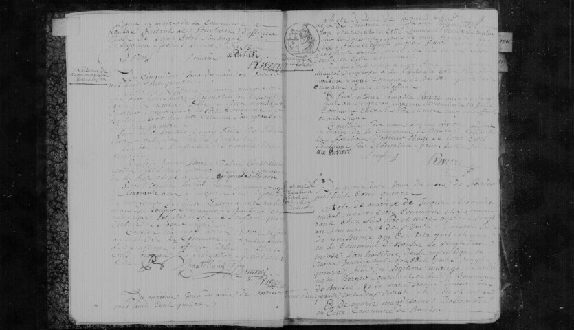 BAULNE. Naissances, mariages, décès : registre d'état civil (1815-1837). 