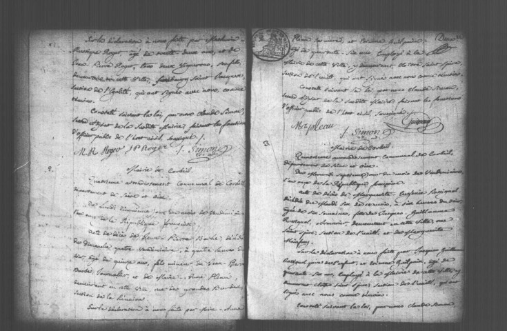 CORBEIL. Décès : registre d'état civil (an XI-1807). 