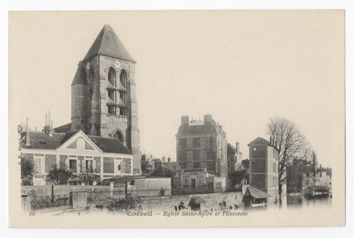 CORBEIL-ESSONNES. - Corbeil - Eglise Saint-Spire et l'Essonne. Edition BF. 