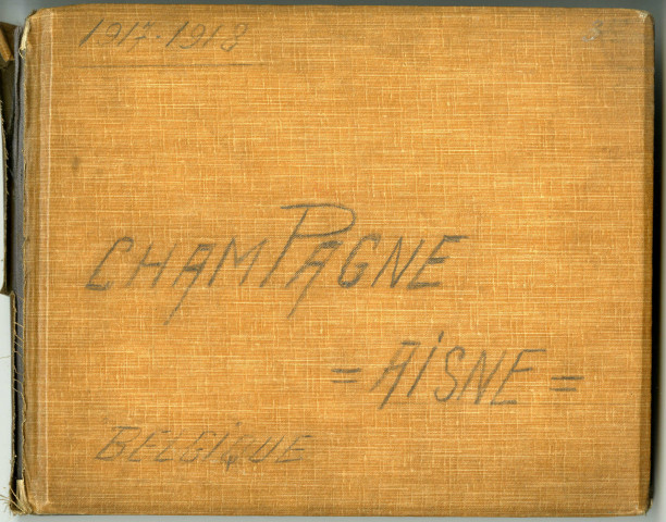 Album photographique, Champagne, Aisne et Belgique, 1917-1918.