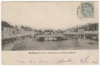 MONTLHERY. - Vue générale de la place du marché [Editeur Maire, 1904, timbre à 5 centimes]. 