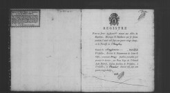 CHAMPLAN. Paroisse Saint-Germain d'Auxerre : Baptêmes, mariages, sépultures : registre paroissial ; naissances, mariages, décès (1783-an II). 