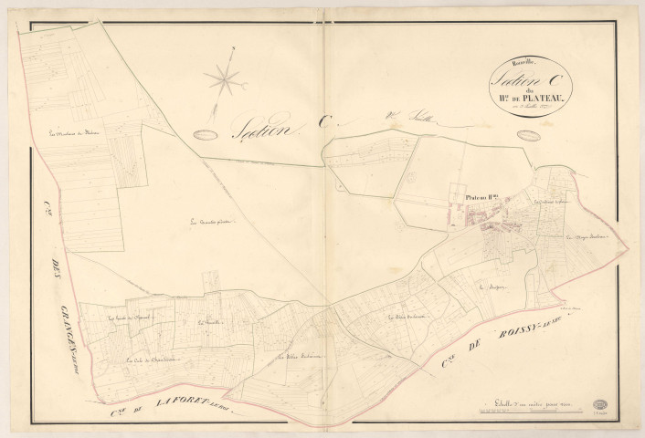 ROINVILLE-SOUS-DOURDAN. - Section C : Hameau de Plateau (le), 3e feuille.
