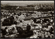 Epinay-sur-Orge.- Vue panoramique aérienne et, à l'arrière plan, le château de Sillery. 