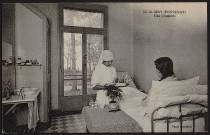 Briis-sous-Forges.- Sanatorium de Bligny : une chambre du bâtiment Fontenay [1904-1930]. 