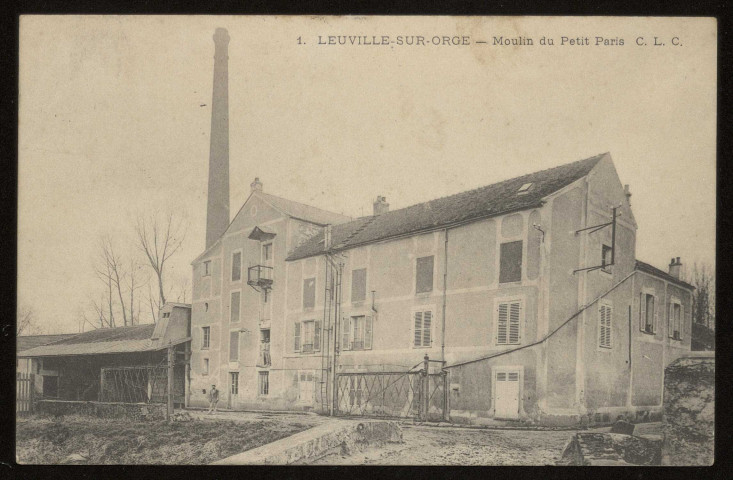 LEUVILLE-SUR-ORGE. - Moulin du Petit Paris. Editeur C. L. C., 1904, timbre à 10 centimes. 