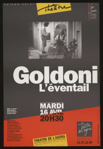 EVRY. - Théâtre : L'éventail, Théâtre de l'Agora, 16 avril 1991. 