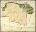 DELUGE (LE), annexe de MARCOUSSIS. - Plans d'intendance. Plan dressé par DEVERT, Ech. 1/200 perches, Dim. 40 x 35 cm. 