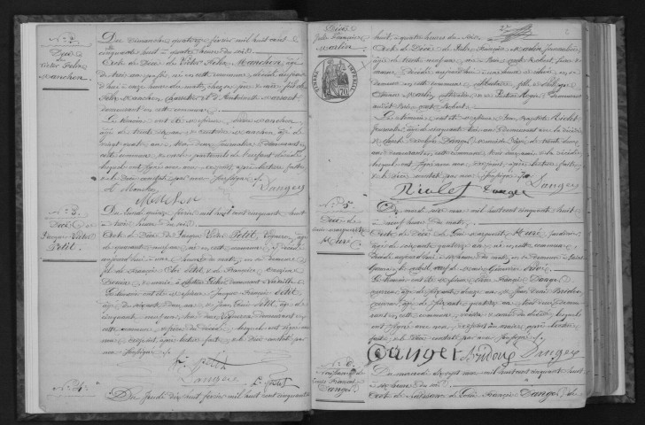 SAINT-GERMAIN-LES-CORBEIL. Naissances, mariages, décès : registre d'état civil (1858-1872). 
