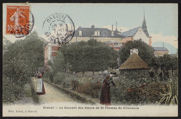 Draveil.- Le couvent des sœurs de Saint-Thomas de Villeneuve (7 novembre 1908). 