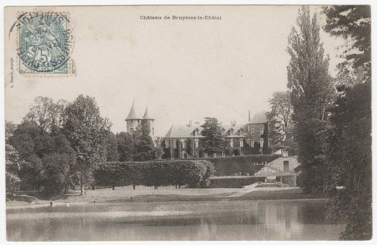 BRUYERES-LE-CHATEL. - Le château, Borné, 1905, 2 mots, 5 c, ad. 