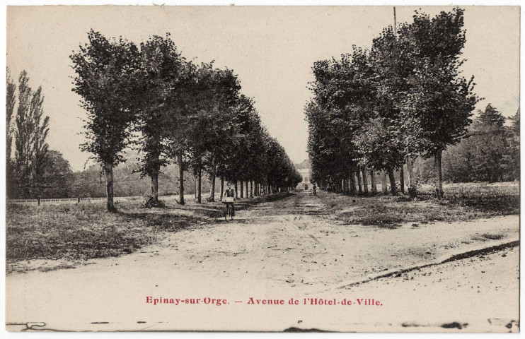 EPINAY-SUR-ORGE. - Avenue de l'Hôtel-de-Ville. Bréger, sépia. 