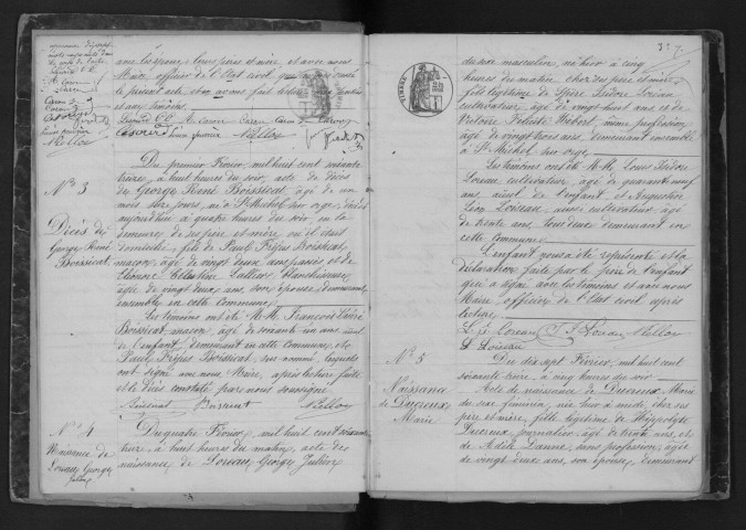 SAINT-MICHEL-SUR-ORGE. Naissances, mariages, décès : registre d'état civil (1873-1882). 