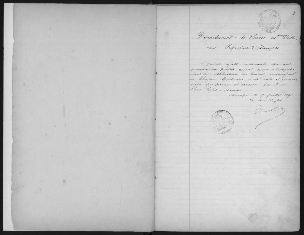 CHALOU-MOULINEUX. - Registre des délibérations du conseil municipal, 14.8.1887 - 18.5.1913. 