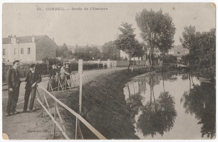 CORBEIL-ESSONNES. - Bords de l'Essonne, Mardelet, 3 lignes, 5 c, ad. 