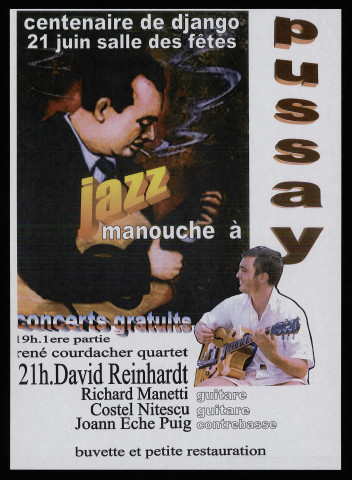 PUSSAY.- Jazz manouche à Pussay, Salle des fêtes, [21 juin 2010]. 