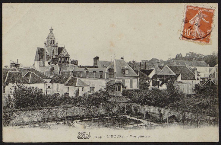 LIMOURS.- Vue générale (17 octobre 1908). 