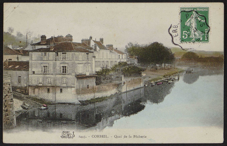 Corbeil-Essonnes.- Quai de la Pêcherie (1908). 